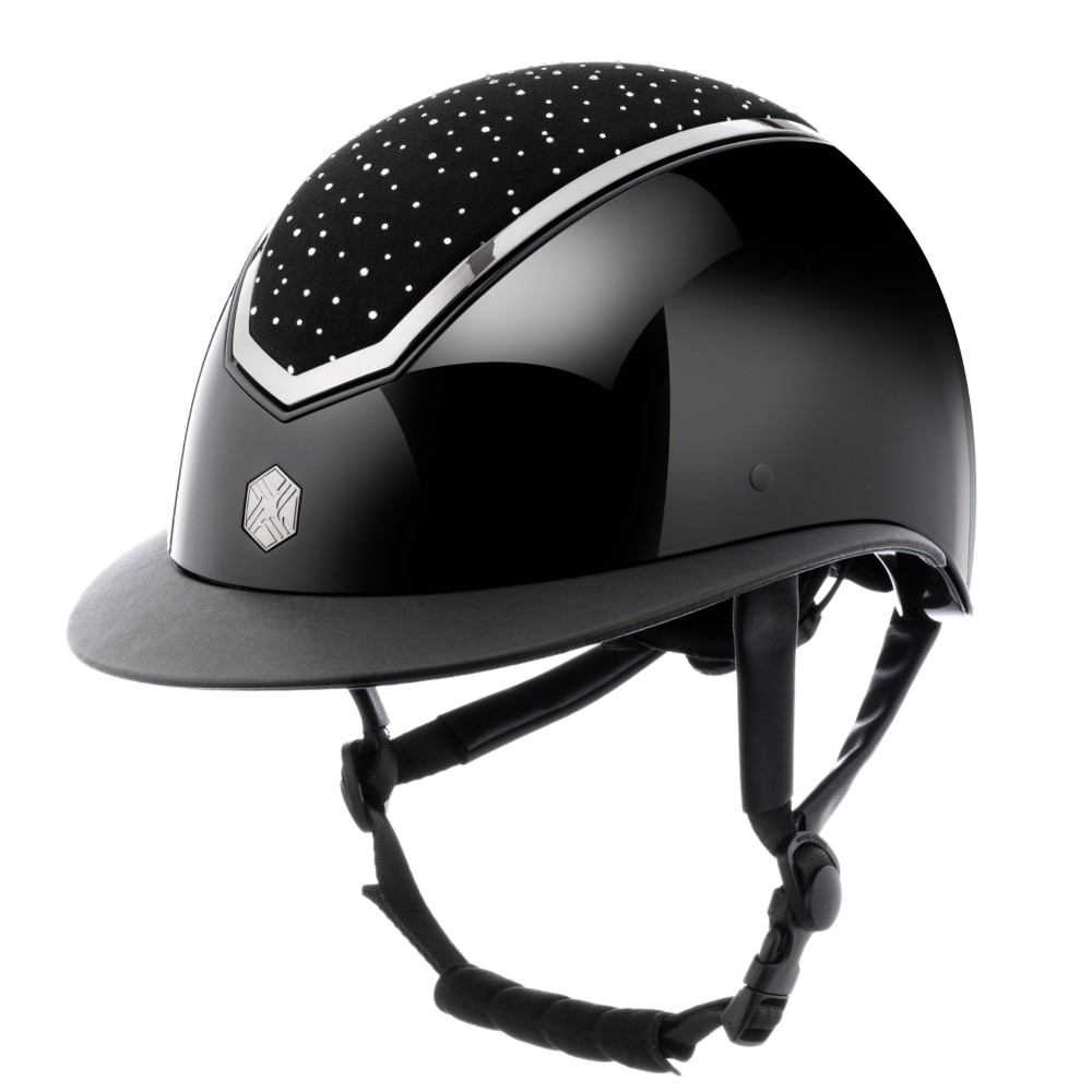 Charles Owen Kylo Adjustible Hat Black Gloss/Crystal Charles Owen Kylo Adjustible Hat Black Gloss/Crystal