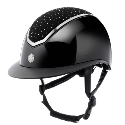 Charles Owen Kylo Adjustible Hat Black Gloss/Crystal