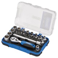 Draper Metric Socket Set, 1/4" Sq. Drive 25 Piece