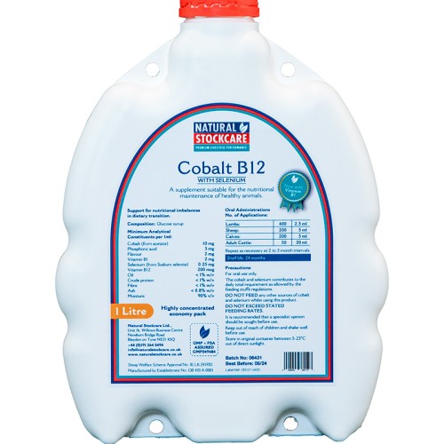 Natural Stockcare Cobalt B12 + Selenium - 1lt