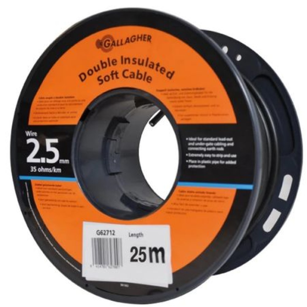 Gallagher Ground Cable ø2.5mm (25 metres) - 35 Ohm/1km