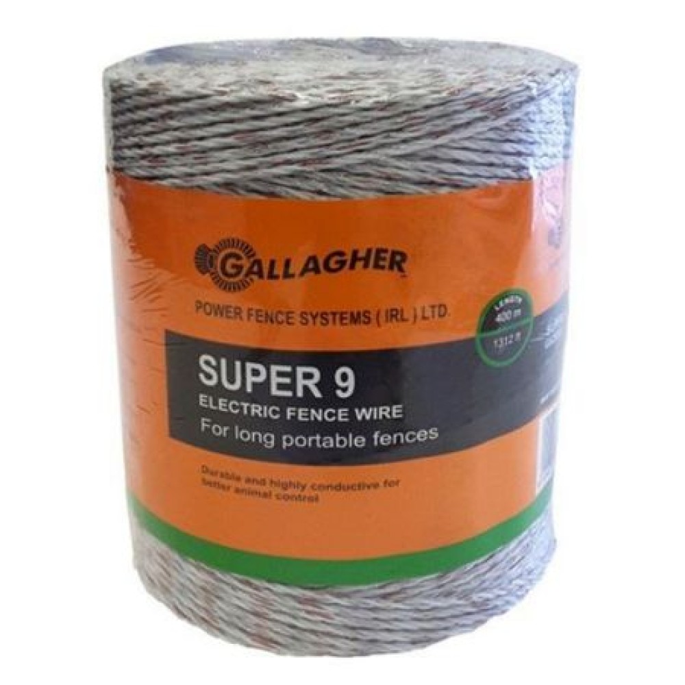 Gallagher Super 9 Wire 200M White
