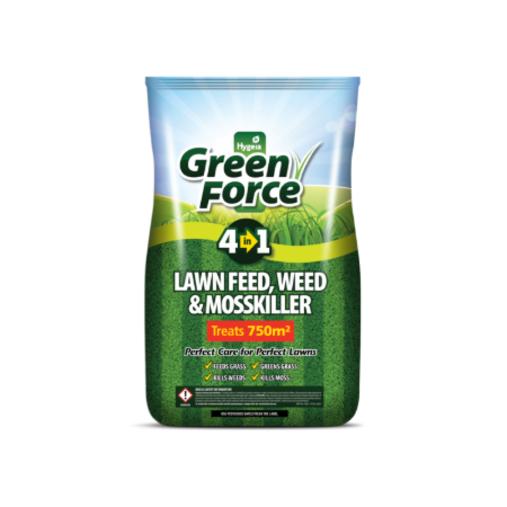Hygeia Greenforce Lawn Feed & Weed & Moss Killer 15KG 750m2 Hygeia Greenforce Lawn Feed & Weed & Moss Killer 15KG 750m2