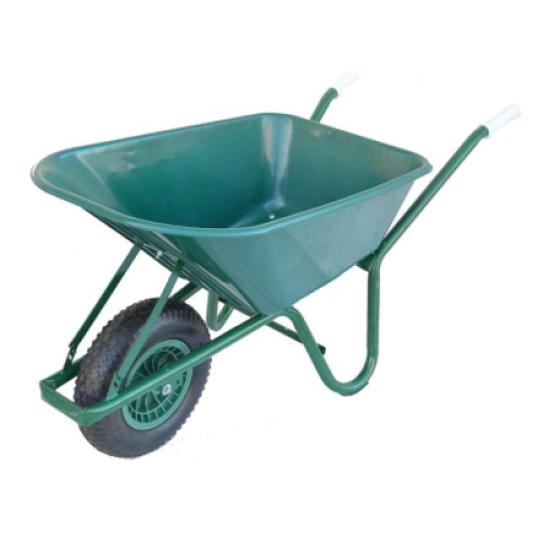 Moy Green Plastic Body Wheelbarrow 100L
