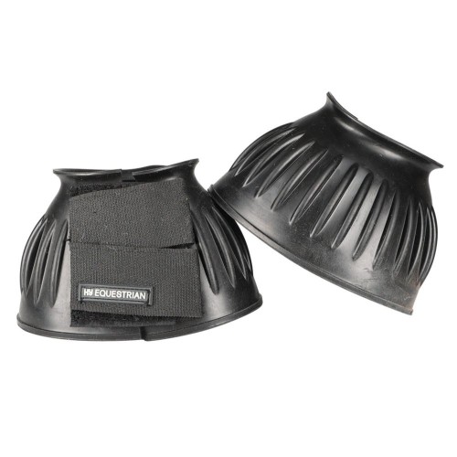 HY EQUESTRIAN RUBBER OVER REACH BOOTS BLACK