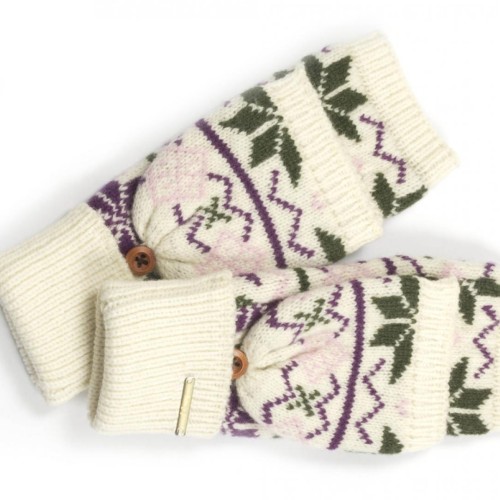 Toggi Welby Knitted Fingerless Gloves Winter White