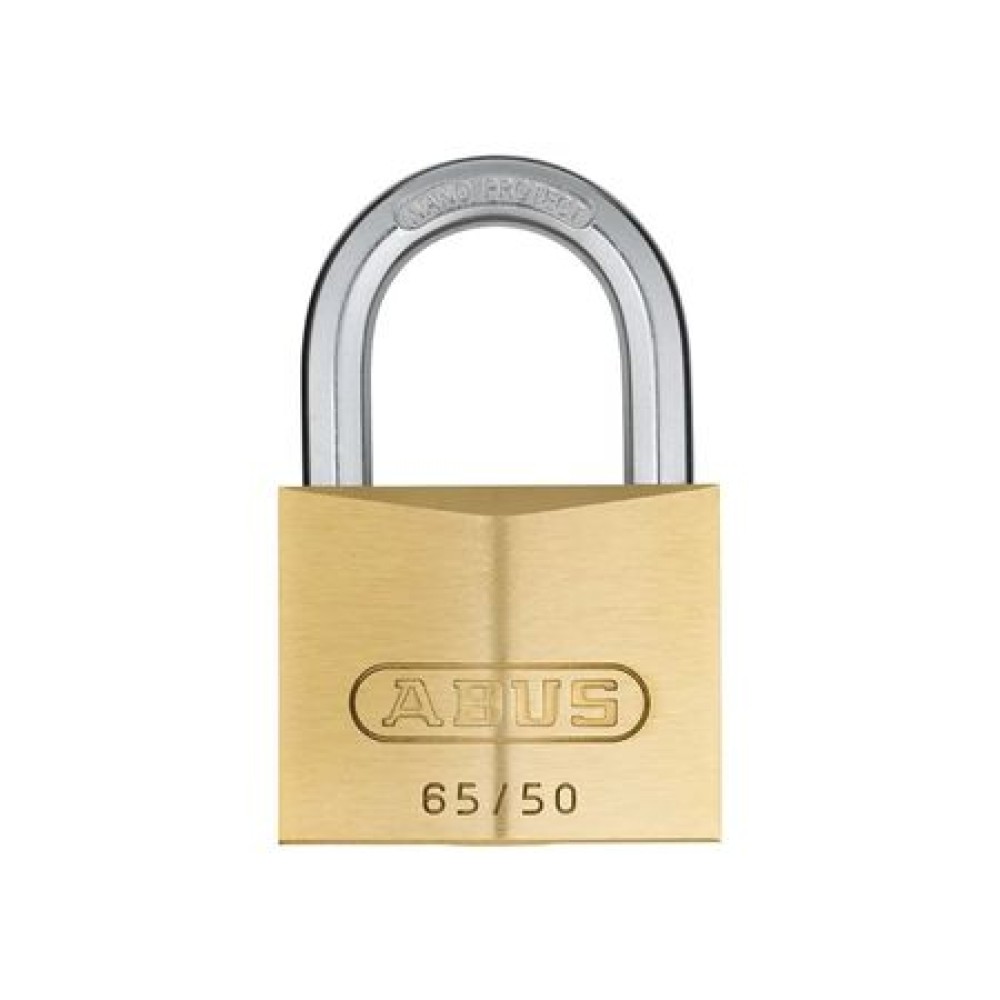 ABUS 65 series brass 50mm padlock 2 x KA cd Twin Pack