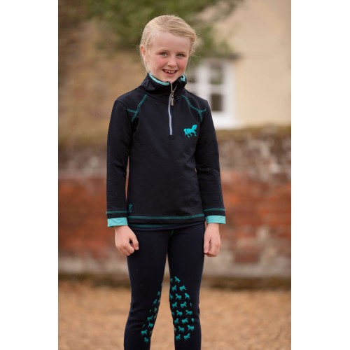 Mark Todd Kids Training Top Navy XSmall Age 4 - 5 YRS