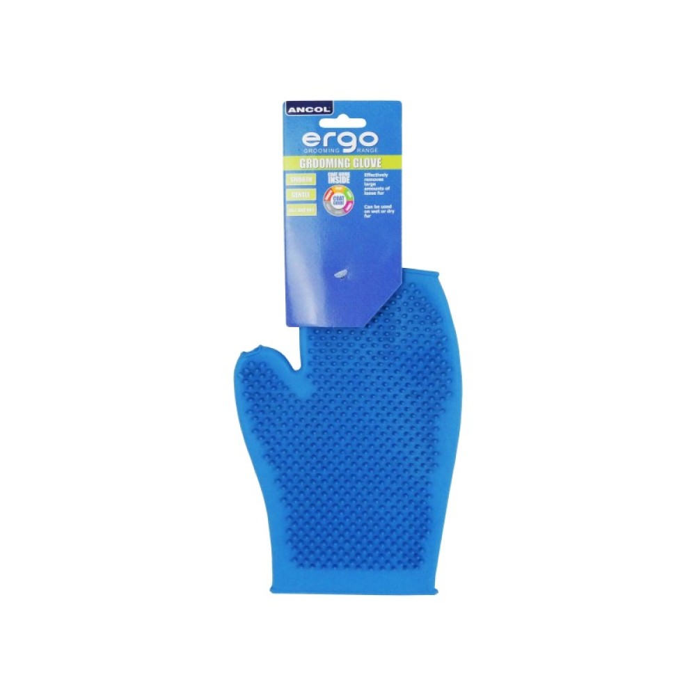 ERGO BLUE RUBBER GROOMING GLOVE ERGO BLUE RUBBER GROOMING GLOVE