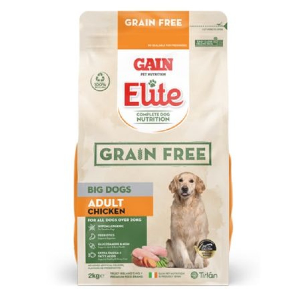 GAIN Elite Grain Free Big Dogs – Adult Chicken