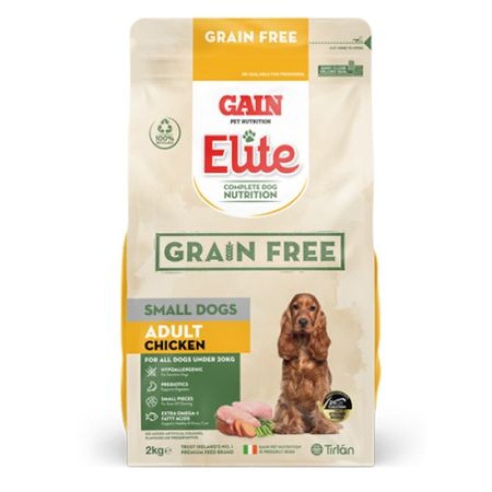 GAIN Elite Grain Free Small Dogs – Adult Chicken