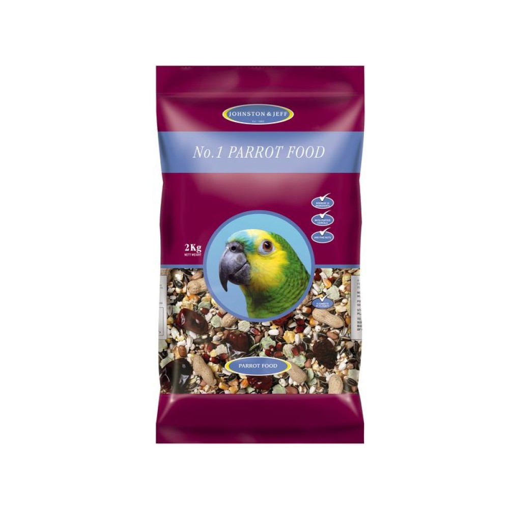 JOHNSTON & JEFF NO.1 PARROT FOOD MIX 2KG JOHNSTON & JEFF NO.1 PARROT FOOD MIX 2KG