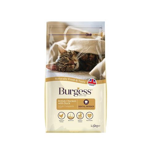 Burgess Adult Cat Food Chicken And Duck 1.5KG
