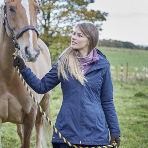 Toggi Aberford Ladies Long Riding Coat Midnight Blue UK14