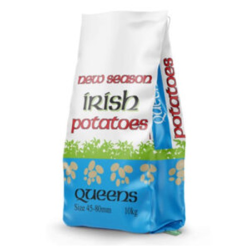 10kg Quality Irish Queens potato sack, stitched bottom
